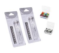 Set di morsetti per carta portatili e facili da usare, con 2 dispenser portatili e 116 clip riutilizzate per rilegatura di documenti, porta cavo multiuso