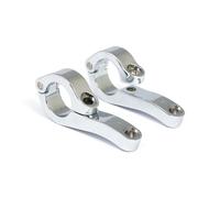 Set di morsetti per fari con attacco paramotore lungo cromo universale