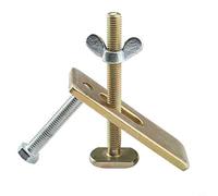 Set di morsetti per macchina da incidere con viti a T e dado a farfalla per tavolo CNC con scanalatura a T, 80 mm o 100 mm, morsetto ad arco per la lavorazione del legno in alluminio (A)