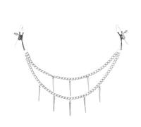 Set di Morsetti Regolabili per Capezzoli con Catena e Spikes - Accessorio BDSM per Donne e Coppie, Morsetti da Seno Versatili per Giochi Intimi e Roll-Play Erotico
