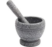 Set di mortaio e pestello in resina, ciotola per guacamole, macina molcajete, aglio, spezie, erbe, mortaio, pestello, ideale per guacamole, utensili da cucina, piccolo 10,9 cm, contiene 1,5 tazze, non