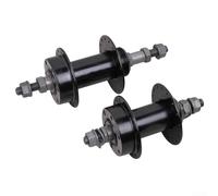 Set di mozzi per bicicletta in lega di alluminio con cuscinetti sigillati, mozzo freno a disco a 32/36 fori per mountain bike, anteriore 100 mm, posteriore 135 mm, compatibile con 5-10 velocità, nero