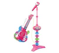 Set di musica per bambini - giocattolo per chitarra e microfono con effetti a LED | Giocattoli esperti Füur di 3 anni, idea regalo per ragazze di cantare insieme e divertirsi a cantare