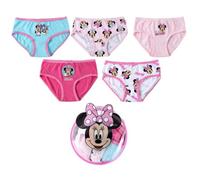 Set di Mutandine e Beauty Case di Minnie Mouse - Intimo per Bambine, in Morbido e Traspirante Cotone, Include 5 Mutandine Disney Regolabili e comode e Un Beauty Case, età 4-5 Anni