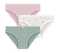 Set di Mutandine per Bambini, in Cotone Traforato, Stampa Floreale
