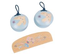 Set di nacchere e armonica per bambini in legno di schima e faggio multicolore