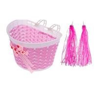 Set di nappe da manubrio per bicicletta, in plastica, colore viola | Trasforma qualsiasi manubrio standard di bicicletta o scooter con questo cestino in plastica colorata e coppia di nappe