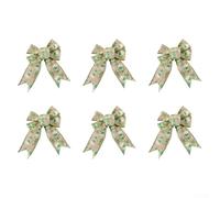 Set di nastri decorativi per albero di Natale, con fiocchi a doppio strato con fiocchi di neve, 6 pezzi, per lo styling stagionale della casa e degli eventi (B)