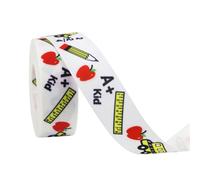 Set di nastri decorativi per l'inizio della scuola, con righello ABC, motivo autobus e lavagna, per insegnanti, ringraziamento, ghirlanda, fai da te, confezione regalo, durevole, versatile (set di