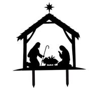 Set di natività di Natale, Scena della natività in Metallo con segnali di Silhouette di posti, Ornamento del Set d'Arte di Ferro per Il Prato per la casa e da Giardino