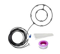 Set di nebulizzazione per ventilatore, tubo per nebulizzazione 'acqua per esterni, tubo da 8 metri, multi-ugello per purificazione 'aria, spruzzatore d'acqua per tende per eventi, cortile