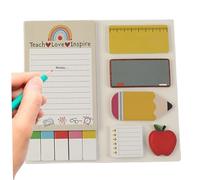 Set di note adesivi, grazioso cartone animato Autoaccompagnamento Note appiccicose pacchetto varietà, pad di memo per la scrittura a lacrima di ritorno al set di appuntamenti per la festa dei regali