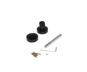 Set di Nottolino su Rosetta Rotonda per Porta Interna 35 mm Zama Nero 5 Pezzi