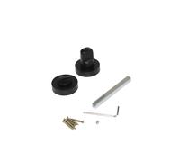 Emuca - Nottolino per porta interna, set di 5 nottolino su rosetta D.35 mm, zama, Nero