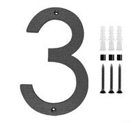Set di numeri civici da 30,5 cm, design elegante e moderno, per decorazione esterna, materiale ABS resistente alle intemperie per un fascino di lunga durata (3)