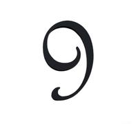 Set di numeri da 0 a 9 per porta, piatti, 70 mm, per casa, appartamento, ufficio, cassetta postale e cartelli aziendali (9)