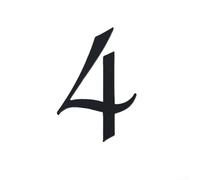 Set di numeri da 0 a 9 per porta, piatti, 70 mm, per casa, appartamento, ufficio, cassetta postale e cartelli aziendali (4)