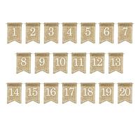 Set di numeri da 1 a 20 in JUTA segnaposto tavolo