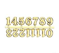 Set di numeri di ricambio fai da te con numeri romani e arabi, adatti per il restauro di orologi da parete al quarzo (oro arabo)