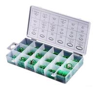 Set di O-ring in gomma nitrilica, 270 pezzi, 18 misure, verde | 70-durometro in nitrile, senza inquinamento, inodore, compressori AC automatici, sistemi idraulici