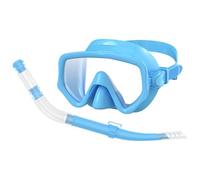 Set di occhiali da snorkeling in silicone Dry Snorkel - Set da snorkeling con copertura facciale per snorkeling | Materiale in silicone e PC | Vestibilità comoda e anti-perdite per nuotare, fare