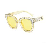 Set di occhiali da sole da donna con strass a stella retrò protezione UV occhiali alla moda per occasioni per western per allevatore per mozzafiato per bordi per francese per sposa per champagne per
