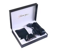 Set di occhiali da uomo con cintura e portafoglio - Set portatile per la festa del papà, pronto da viaggio, forniture per le vacanze, regalo aziendale, promozione anniversario di matrimonio