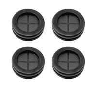 Set di occhielli in gomma, 3 cm, a doppia faccia, colore nero, tappo per fori per firewall rotondo, antipolvere, kit per protezione dei cavi (confezione da 4)