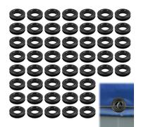 Set di occhielli per teloni, 50 pezzi occhielli neri in plastica, occhielli inossidabili per teloni, tende da campeggio, teli da piscina, materiale resistente, diametro 15 mm