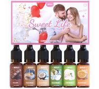 Set di Oli Essenziali Top 6 Aromaterapia - Oli Essenziali per Diffusore per Casa, Oli per Diffusore Profumi per Aromaterapia, Produzione Candele e Sapone, Umidificatori 6 x 10 ml