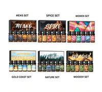 Set di oli profumati HIQILI, 6 PEZZI *10ml di oli essenziali premium per diffusori, umidificatori, creazione fai-da-te di profumi, saponi e candele, i migliori regali - Donne Uomini Nature Woodsy Spic