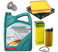 Set Di Olio Motore 5W-30 5 Litri + Vite Di Scarico Per BMW 1 2 3 4 F20