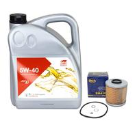 Set Di Olio Motore 5W-40 5 Litri + Filtro Olio SH 410 Per BMW Serie 3 Touring