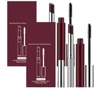 Set di ombretti e labbra Honey, set di rossetti Honey con mascara waterproof, balsamo labbra nero colorato, rossetti Honeys per donna, finitura morbida e lucida non appiccicosa (2pc)