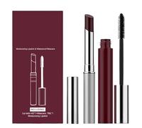 Set di ombretti e labbra Honey, set di rossetti Honey con mascara waterproof, balsamo labbra nero colorato, rossetti Honeys per donna, finitura morbida e lucida non appiccicosa (1pc)