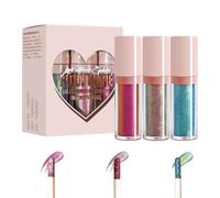 Set di ombretto camaleonte multicromo - ombretto liquido a spostamento del colore intenso, vernice per occhio glitter metallico | Trucco per gli occhi perlescenti long che indossa, vibrante ombra glit