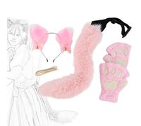 Set di orecchie, artigli e coda di gatto in peluche Vesti per le feste, i