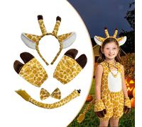 Set di orecchie da giraffa e coda lunga per cosplay, ideale per feste in