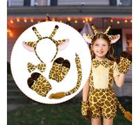 Set di orecchie da giraffa e coda lunga per cosplay, ideale per feste in