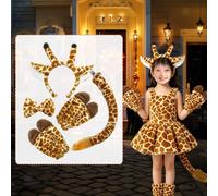 Set di orecchie da giraffa e coda lunga per cosplay, ideale per feste in