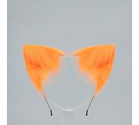 Set di orecchie e coda da gatto, set di cerchietto coda con orecchie da gatto in finta pelliccia, grazioso cerchietto per capelli con orecchie animale, costume soffice Halloween