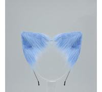 Set di orecchie e coda da gatto, set di cerchietto coda con orecchie da gatto in finta pelliccia, grazioso cerchietto per capelli con orecchie animale, costume soffice Halloween