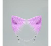 Set di orecchie e coda da gatto, set di cerchietto coda con orecchie da gatto in finta pelliccia, grazioso cerchietto per capelli con orecchie animale, costume soffice Halloween