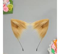 Set di orecchie e coda da gatto, set di cerchietto coda con orecchie da gatto in finta pelliccia, grazioso cerchietto per capelli con orecchie animale, costume soffice Halloween