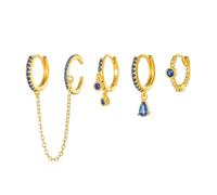Set di orecchini a 5 paia, orecchini pendici eleganti placcato oro 18K ipoallergenici da donna, gioiello perfetto per feste, matrimonio, abbigliamento quotidiano