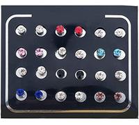 Set di Orecchini a Bottone con Perle di Cristallo, 12 Paia/Set Orecchini a Bottone magnetici intarsiati Unisex Gioielli Non penetranti per Ragazze Donne Uomini Fashion Processing