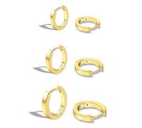 Set Di Orecchini A Cerchio Piccoli Dorati Classico Minimalista Gioielli