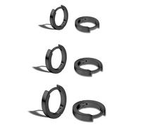 Set Di Orecchini A Cerchio Piccoli Neri Classico Minimalista Gioielli