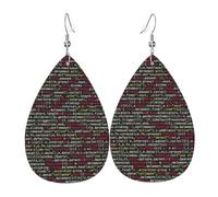 Set di orecchini a goccia con codice di programmazione programmatore, alla moda, in finta pelle, per donne e ragazze, regalo di compleanno o di Natale