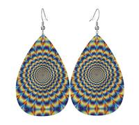 Set di orecchini a goccia con illusione ottica a spirale, orecchini in pelle alla moda pendenti a cerchio per donne festa di compleanno gioielli regalo